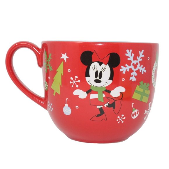 Disney Store Ice Skating Christmas Minnie Mouse Christmas Large Coffee Mug - Picture 2 of 6